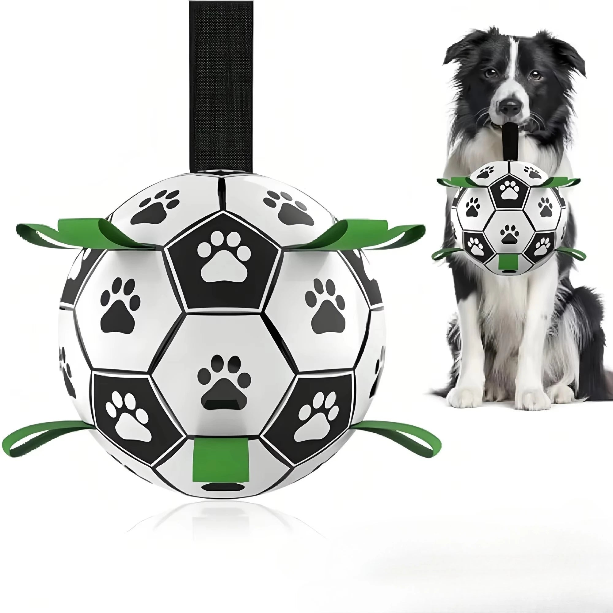 Interactive Dog Soccer Toy with Grip Ring