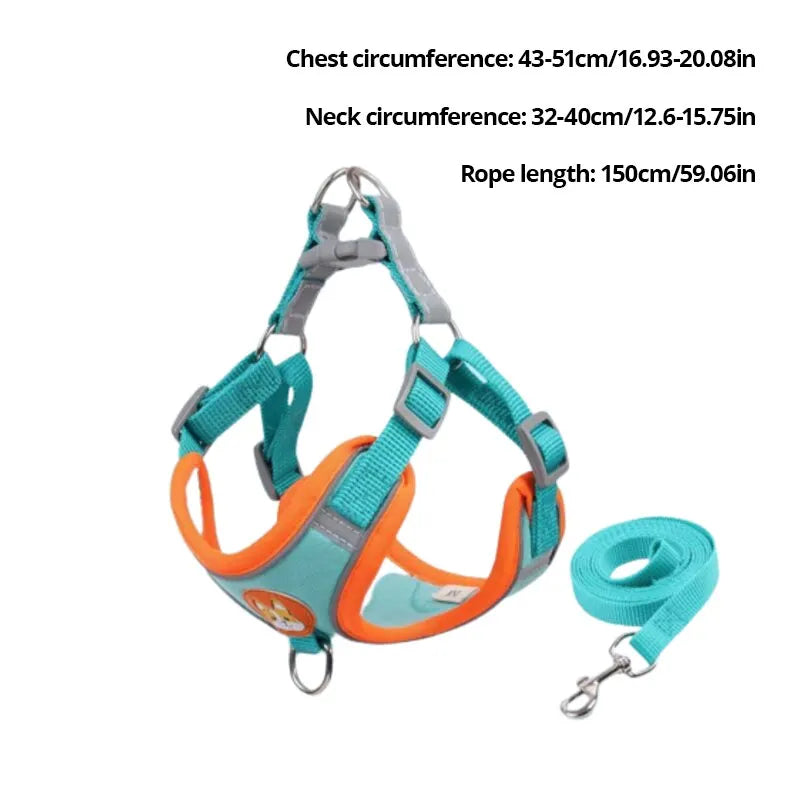 Adjustable No Pull Pet Harness & Lead